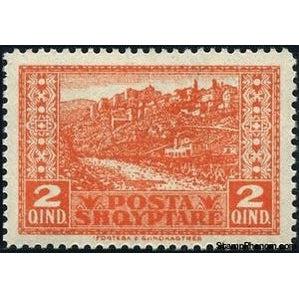 Albania 1922 View of Gjirokastër-Stamps-Albania-StampPhenom