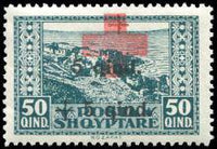 Albania 1924 Cityscapes - Red Cross overprints (issue II)-Stamps-Albania-StampPhenom