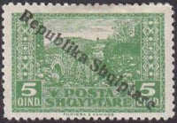 Albania 1925 Cityscapes overprints - Republika Shqiptare (part II)-Stamps-Albania-StampPhenom