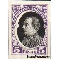 Albania 1925 ‭President Ahmed Zogu, Imperf, 5f-Stamps-Albania-StampPhenom