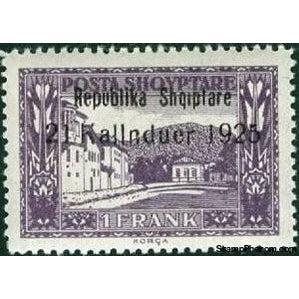 Albania 1925 Proclamation of the Republic, 1f-Stamps-Albania-StampPhenom