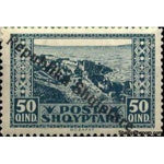 Albania 1925 ‭Rozafat Fortress, Shkoder - overprinted-Stamps-Albania-StampPhenom