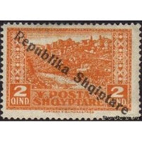 Albania 1925 View of Gjirokastër - overprinted, 2q-Stamps-Albania-StampPhenom