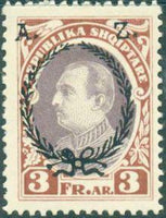 Albania 1927 The 2nd Anniversary of the Government - President Ahmed Zogu overprints-Stamps-Albania-StampPhenom