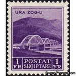 Albania 1930 Ahmed Zog Bridge over the Mat, 1f-Stamps-Albania-StampPhenom