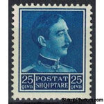 Albania 1930 King Zog I of Albania, 25q-Stamps-Albania-StampPhenom