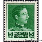 Albania 1930 King Zog I of Albania, 5q-Stamps-Albania-StampPhenom