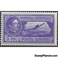 Albania 1930 King Zog and Airplane over Tirana, 3f-Stamps-Albania-StampPhenom