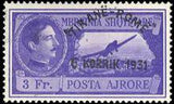 Albania 1931 Opening of the Route Tirana-Rome - Airmail King Zog I overprints-Stamps-Albania-StampPhenom