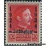 Albania 1934 King Zog I of Albania overprinted in black, 10q-Stamps-Albania-StampPhenom