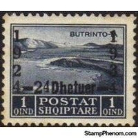 Albania 1934 Lake Butrinto overprinted in black, 1q-Stamps-Albania-StampPhenom