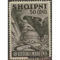 Albania 1938 ‭National emblems, 50q-Stamps-Albania-StampPhenom