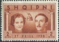 Albania 1938 Wedding of Countess Geraldine & King Zog I-Stamps-Albania-StampPhenom