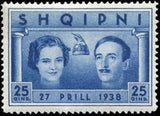 Albania 1938 Wedding of Countess Geraldine & King Zog I-Stamps-Albania-StampPhenom