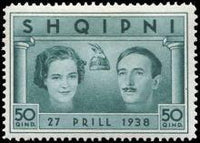 Albania 1938 Wedding of Countess Geraldine & King Zog I-Stamps-Albania-StampPhenom