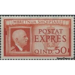 Albania 1940 King Victor Emmanuel III of Italy, 50q-Stamps-Albania-StampPhenom