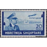 Albania 1940 Victor Emmanuel III of Italy and harbour view-Stamps-Albania-StampPhenom