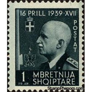 Albania 1942 ‭King Victor Emmanuel III, 1f-Stamps-Albania-StampPhenom