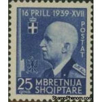 Albania 1942 ‭King Victor Emmanuel III, 25q-Stamps-Albania-StampPhenom