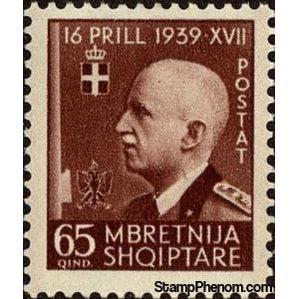 Albania 1942 ‭King Victor Emmanuel III, 65q-Stamps-Albania-StampPhenom