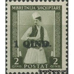 Albania 1942 Native costume surcharged in black, 1q on 2q-Stamps-Albania-StampPhenom