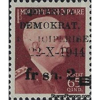 Albania 1945 King Victor Emmanuel III surcharged in black, 2f-Stamps-Albania-StampPhenom