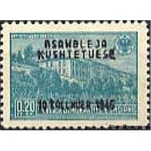 Albania 1946 Country House, Labinot overprinted in black, 0.20f-Stamps-Albania-StampPhenom