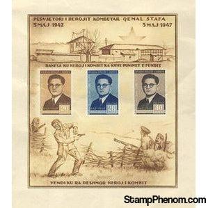 Albania 1947 5th Anniversary of the death of Qemal Stafa-Stamps-Albania-StampPhenom