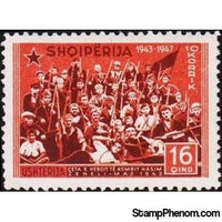 Albania 1947 ‭Citizens Led by Hasim Zeneli-Stamps-Albania-StampPhenom