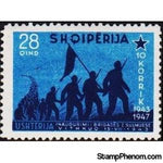 Albania 1947 ‭Inauguration of Vithkuq Brigade-Stamps-Albania-StampPhenom