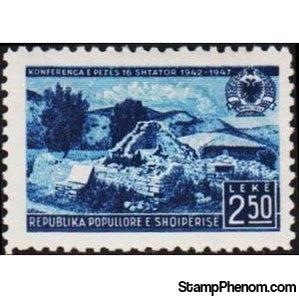 Albania 1947 Ruins of the Conference Building, 2.50L-Stamps-Albania-StampPhenom