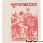 Albania 1947 Scenes of the Implementation, Imperf, 3L-Stamps-Albania-StampPhenom