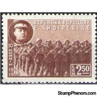 Albania 1948 Enver Hoxha and Fighters on the March, 2.5L-Stamps-Albania-StampPhenom