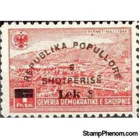 Albania 1948 Permet surcharged in black, 3L on 1fr-Stamps-Albania-StampPhenom