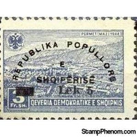 Albania 1948 Permet surcharged in black, 5L on 3fr-Stamps-Albania-StampPhenom