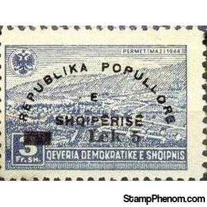 Albania 1948 Permet surcharged in black, 5L on 3fr-Stamps-Albania-StampPhenom