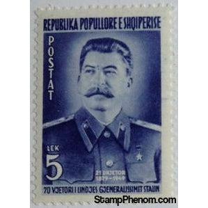 Albania 1949 ‭Joseph V. Stalin, 5L-Stamps-Albania-StampPhenom