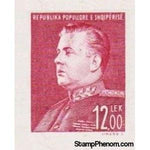 Albania 1949 President E. Hoxha, Imperf, 12L-Stamps-Albania-StampPhenom