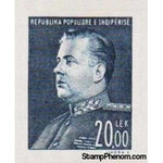 Albania 1949 President E. Hoxha, Imperf, 20L-Stamps-Albania-StampPhenom