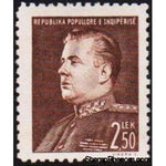 Albania 1949 President E. Hoxha, Perf, 2.50L-Stamps-Albania-StampPhenom