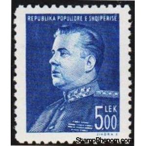 Albania 1949 President E. Hoxha, Perf, 5L-Stamps-Albania-StampPhenom