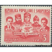 Albania 1950 ‭Heroes of the People: Shenu, Faja, Curre, Hatohiti, Doci-Stamps-Albania-StampPhenom