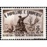 Albania 1951 Battle scene-Stamps-Albania-StampPhenom