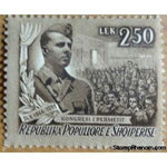 Albania 1951 Enver Hoxha during a Speech, 2.50L-Stamps-Albania-StampPhenom