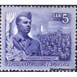 Albania 1951 Enver Hoxha during a Speech, 5L-Stamps-Albania-StampPhenom