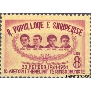 ‭Albania 1951 Four portraits: Stafa, Spiru, Mame and Kondi-Stamps-Albania-StampPhenom