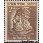 Albania 1951 George Castriota (Skanderbeg), 2.50L-Stamps-Albania-StampPhenom