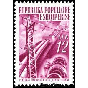 Albania 1953 Lenin Hydroelectric Plant, Tirana-Stamps-Albania-StampPhenom