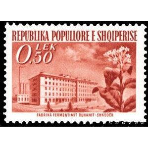 Albania 1953 Tobacco factory, Shkodër-Stamps-Albania-StampPhenom