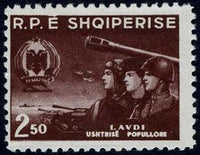 ‭Albania 1958 Airman, sailor, soldier and tank-Stamps-Albania-StampPhenom